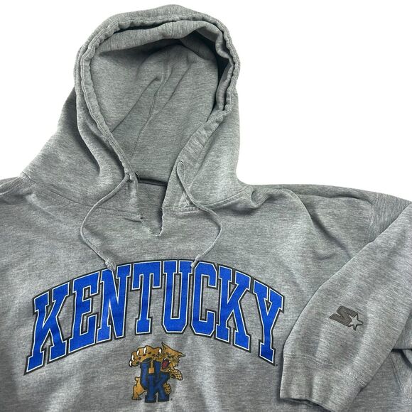 Vintage Kentucky Wildcats Starter Hoodie Men’s 3XL Retro Banned Logo 90s Gray - Picture 1 of 13